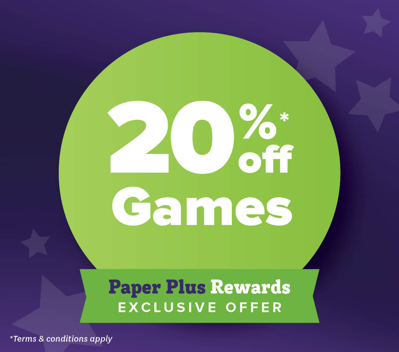 Exclusive Paper Plus Rewards offers games