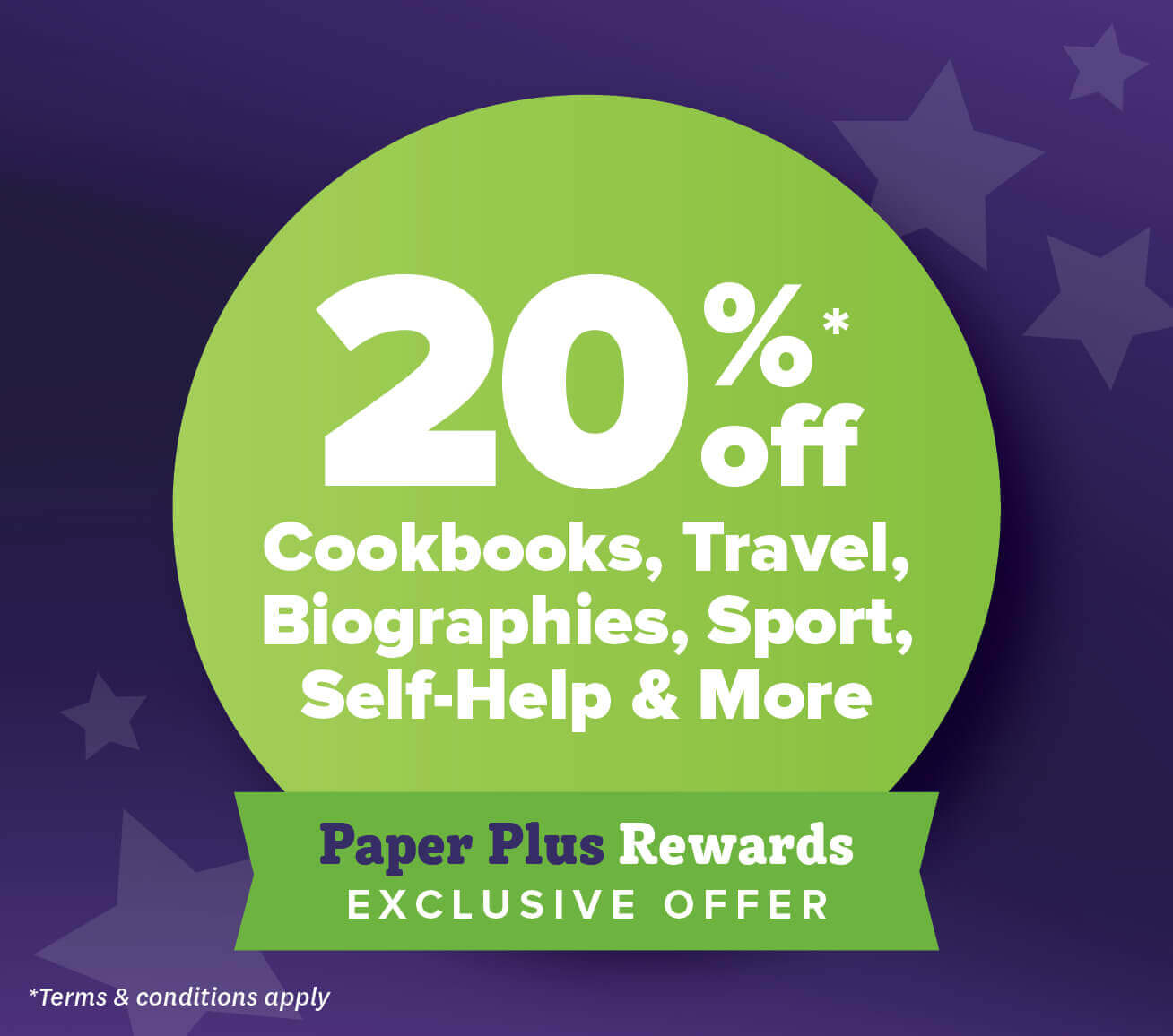 Paper Plus Rewards exclusive book discount