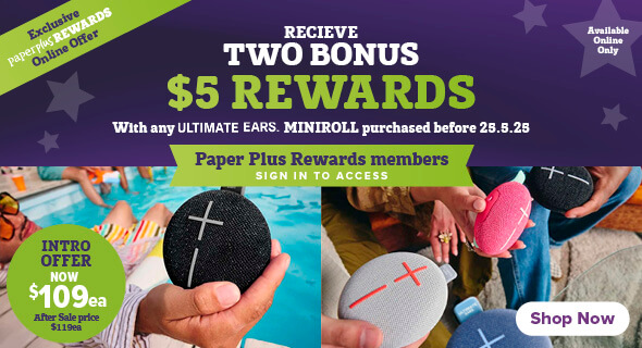 Paper Plus Rewards exclusive UE miniroll promotion