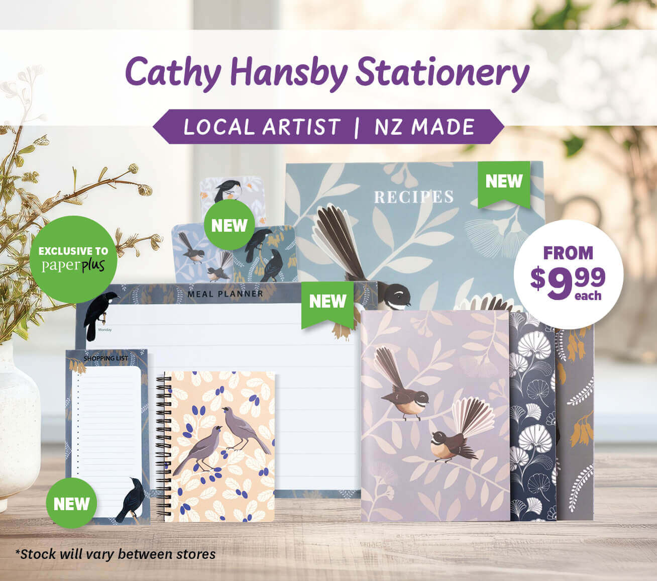 `NEW Cathy Hansby Stationery NZ Made NZ Designed and Exclusive to Paper Plus