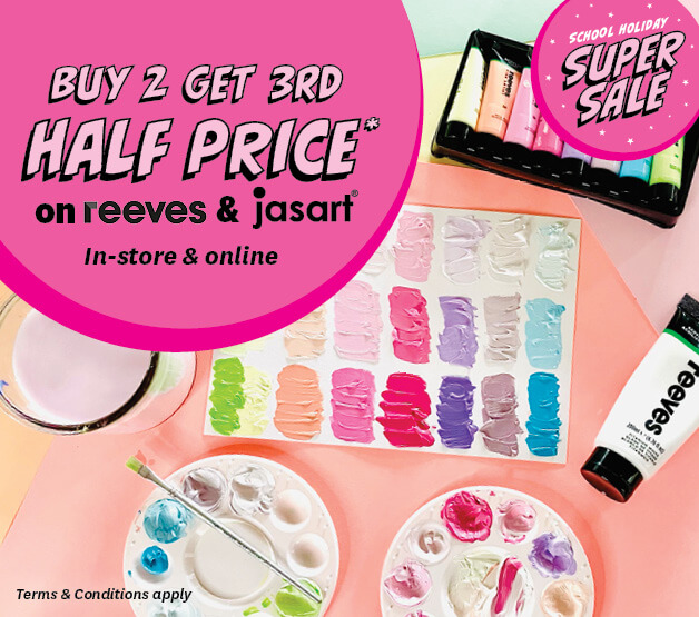 School Holiday Savings on Reeves and Jasart craft and art supplies