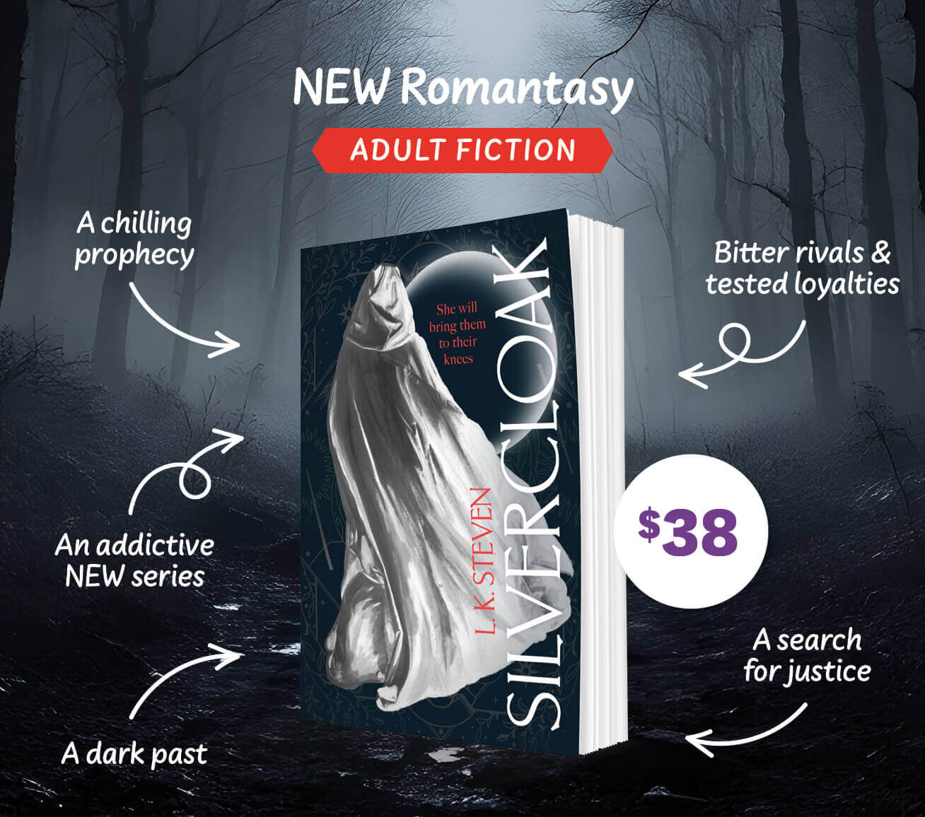 Silvercloak Romantasy by L.K Steven