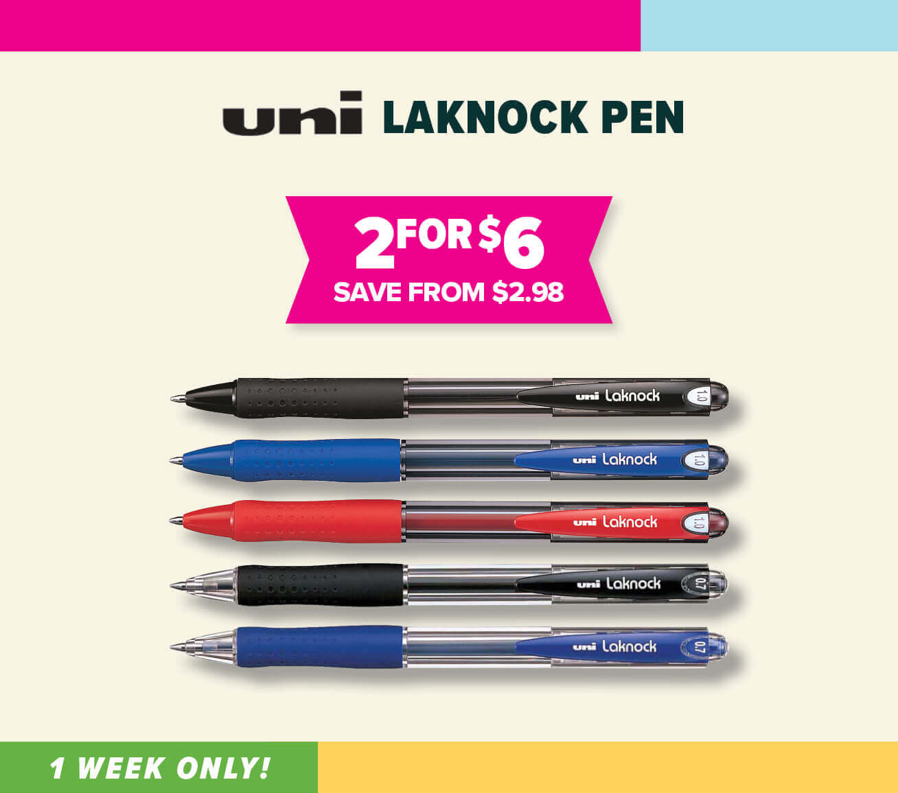 Uni Laknock Pen On Sale Now