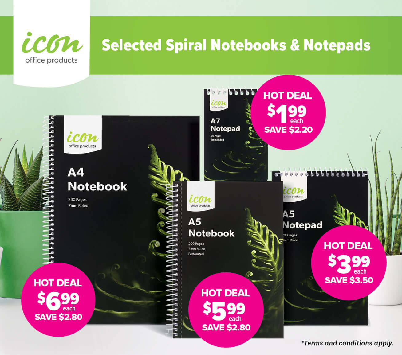 save on selected journals, notebooks & notepads