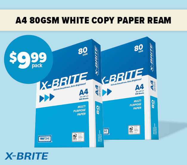 X Brite White Copy Paper A4 80gsm