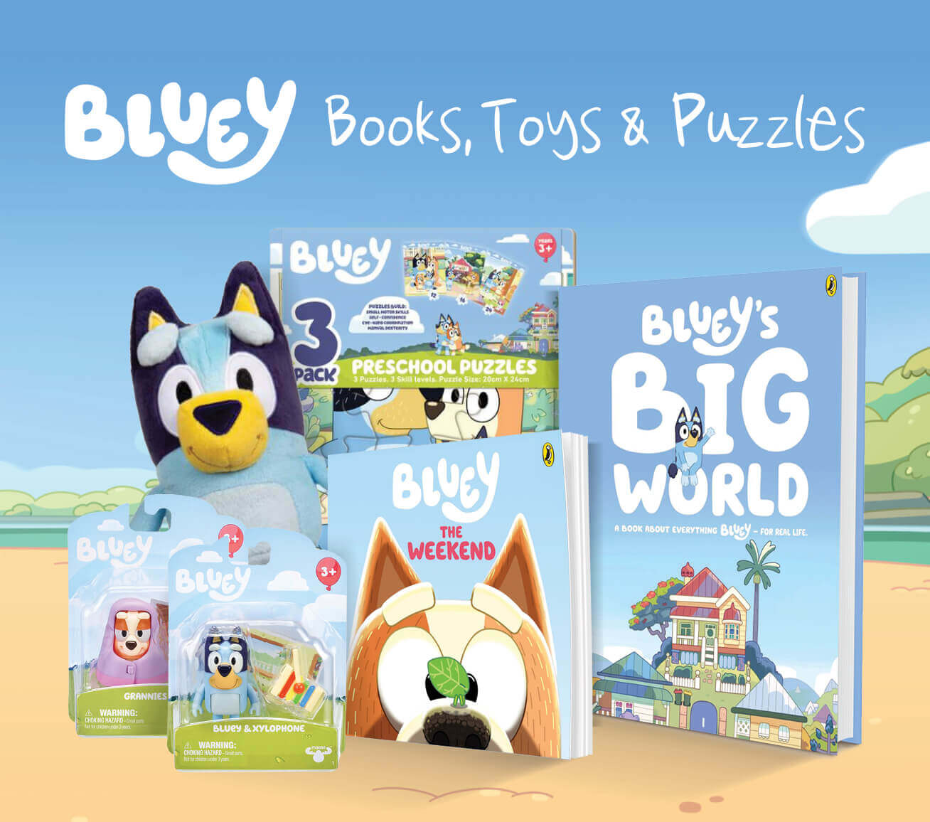 Bluey books and toys