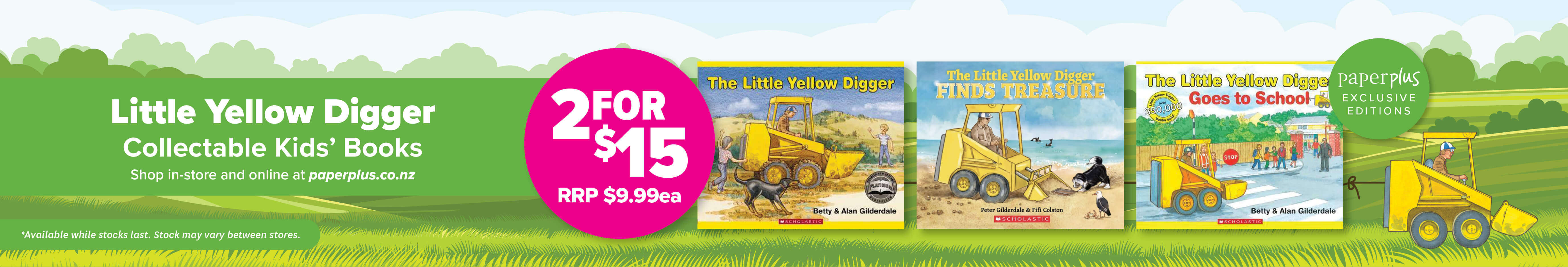 Little Yellow Digger Exclusive Book promotion 2 for $15