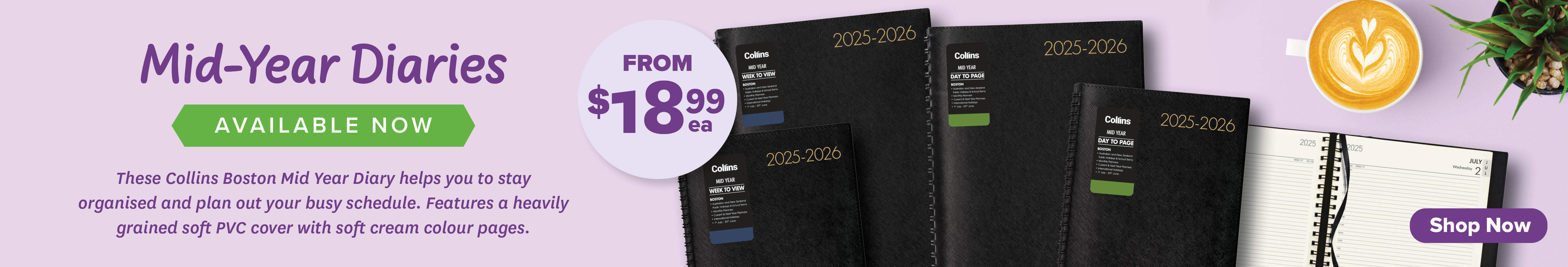 2025-2026 mid year diaries