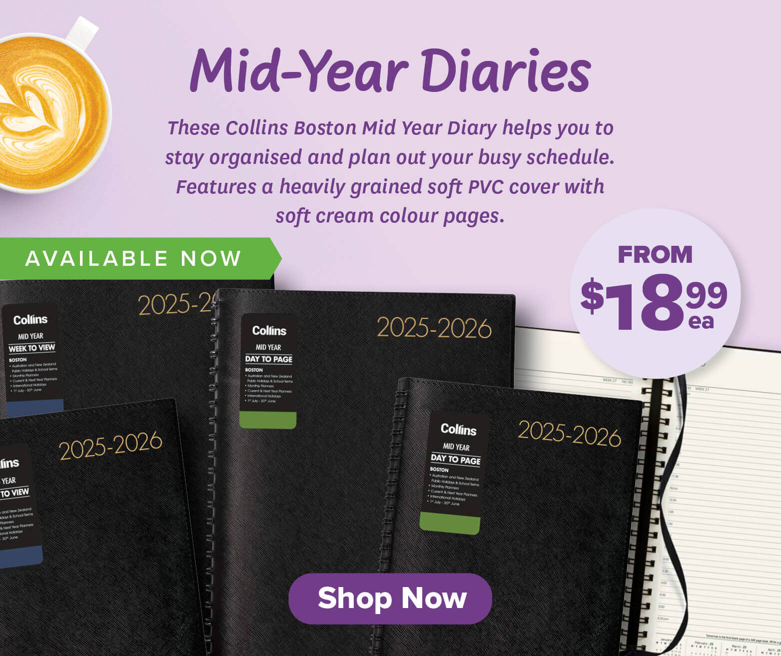2025-2026 mid year diaries